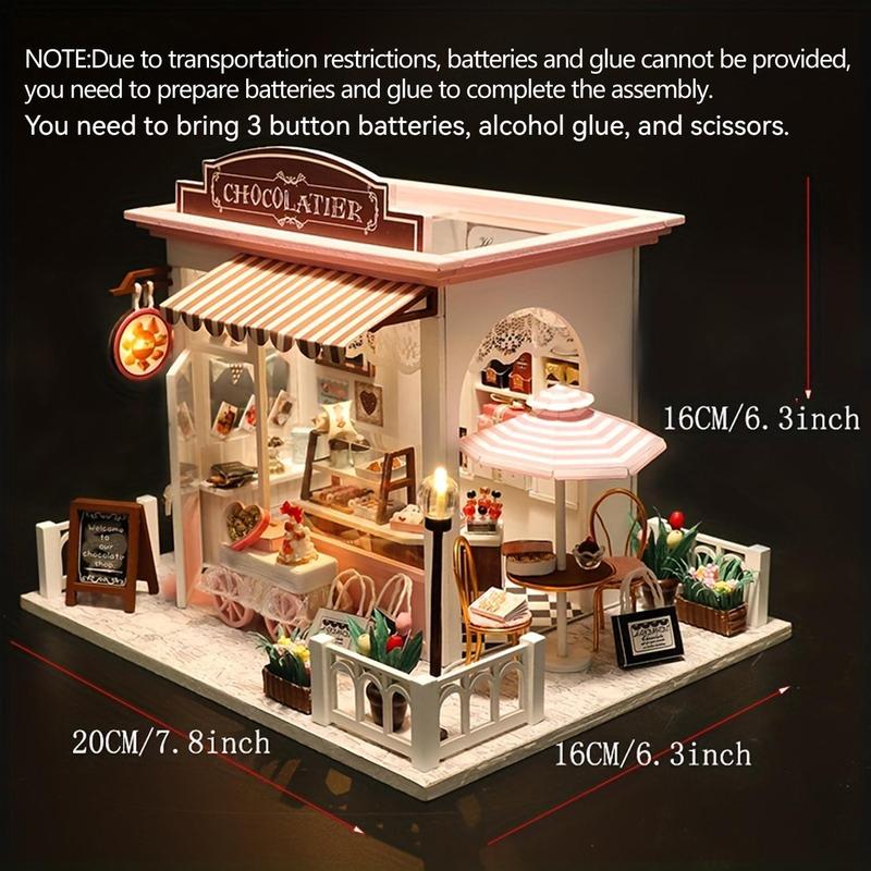 DIY Wooden Book Nook Kit, 3D Wooden Puzzle, DIY Model Kit, 3D Desktop Decoration Ornament, DIY Model Kit for Bookshelf Decoration, DIY Building Model