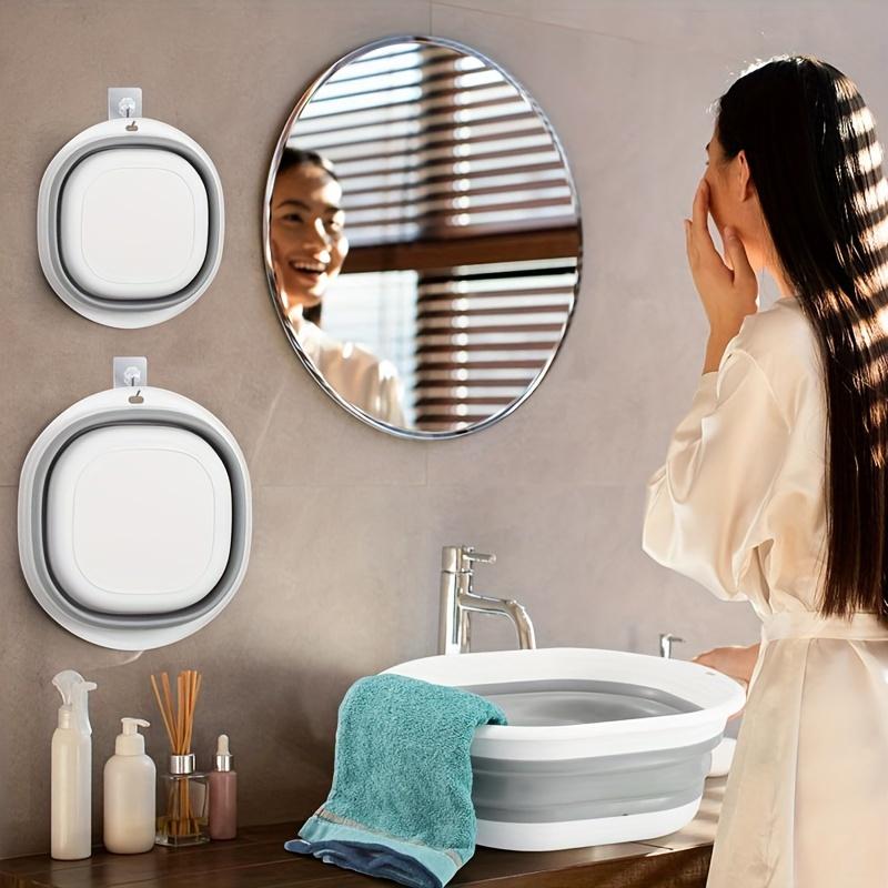 A Compact 3pcs Set That Includes a Collapsible Sink, a Portable Wash Basin, a Square Dish Tub, a Foldable Laundry Basket, And a Plastic Sink, Designed for Efficient Storage of Utensils, Fruits, And for Use During Camping