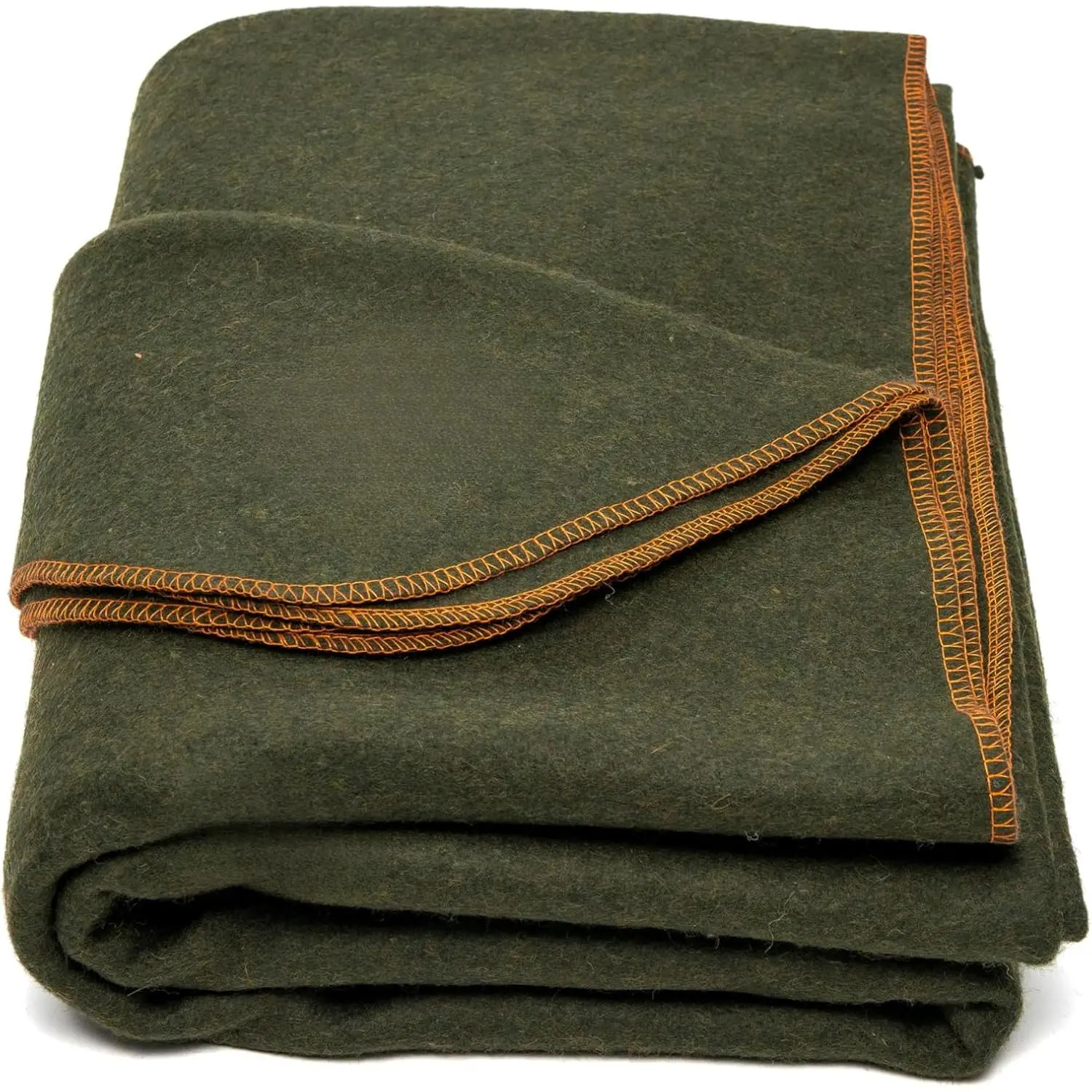 Military Wool Throw Blanket - Large 64" x 88", Warm, Thick, Washable, Fire-Retardant, Portable - Camping, Outdoor Survival Gear, Car Kits, Portable Blankets