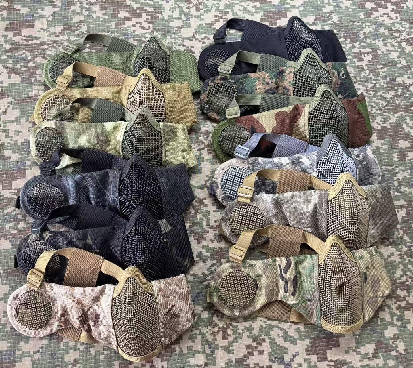 Iron mesh steel wire mask Outdoor field iron mesh mask, half-face steel wire mesh real CS protective mask