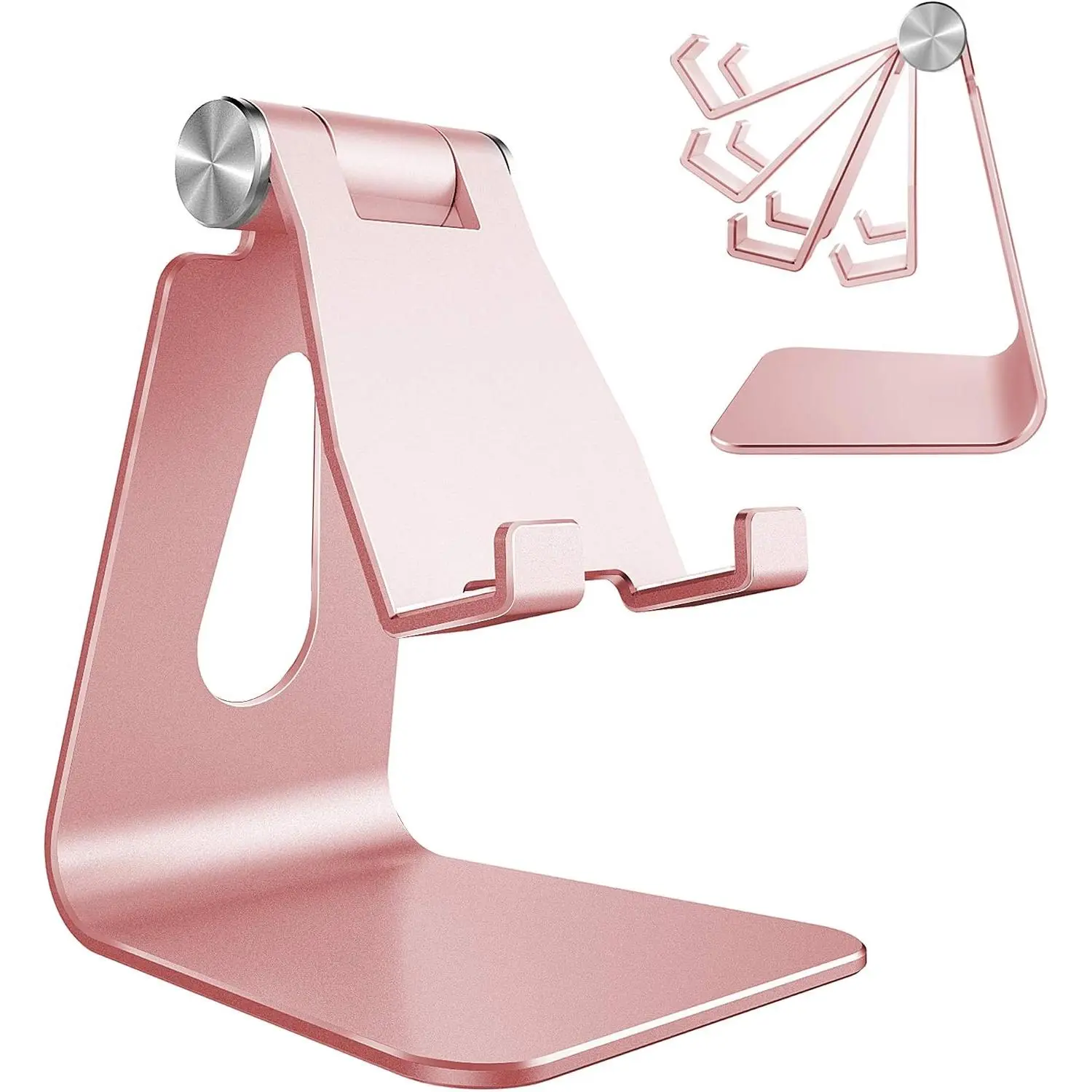 Cell Phone Stand, Adjustable Phone Holder for Desk | Adjustable Viewing Angle, Desktop Stand,  Base, Fits  17 16 15 14 13 Pro Max Desk Accessories Rose