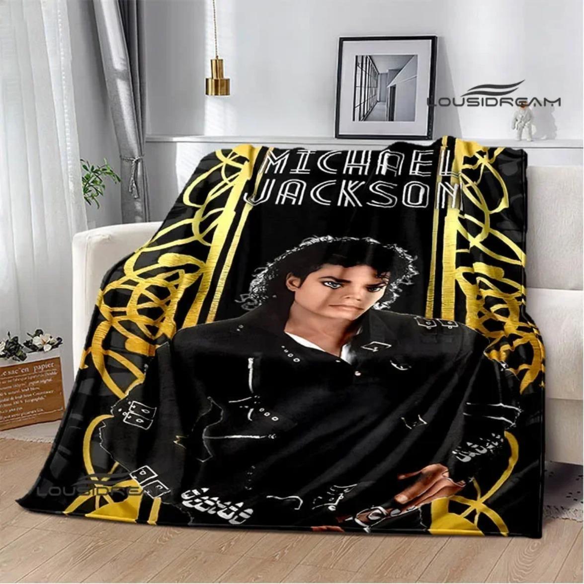 Michael Jackson retro Print blankets Picnic blanket Flannel blanket Soft Cozy Blanket Travel Blankets bed linings Birthday Gift