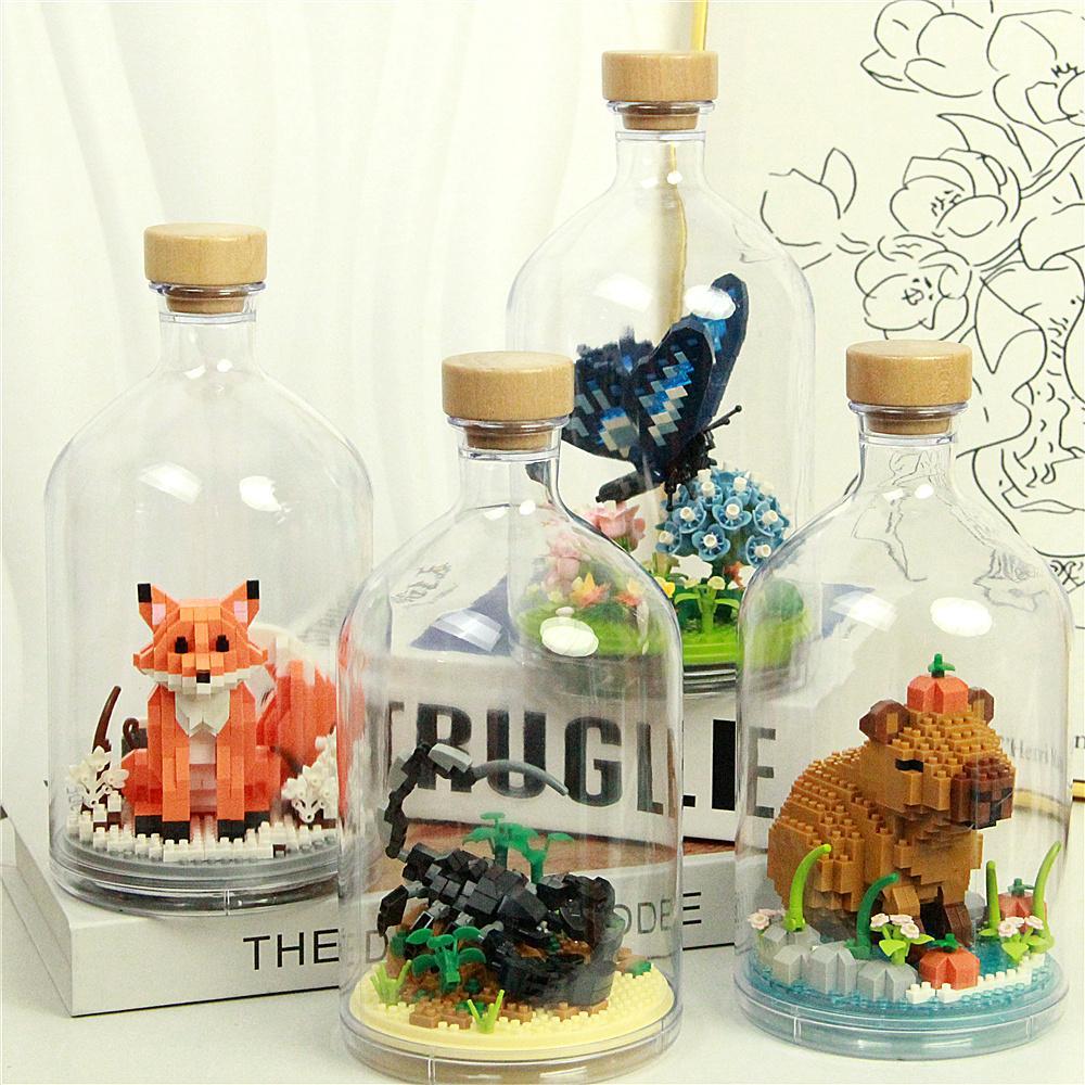 Capybara Building Block Toy Assembly Set, 3D Model Construction Decoration, Holiday Birthday Gift, Unisex Playset