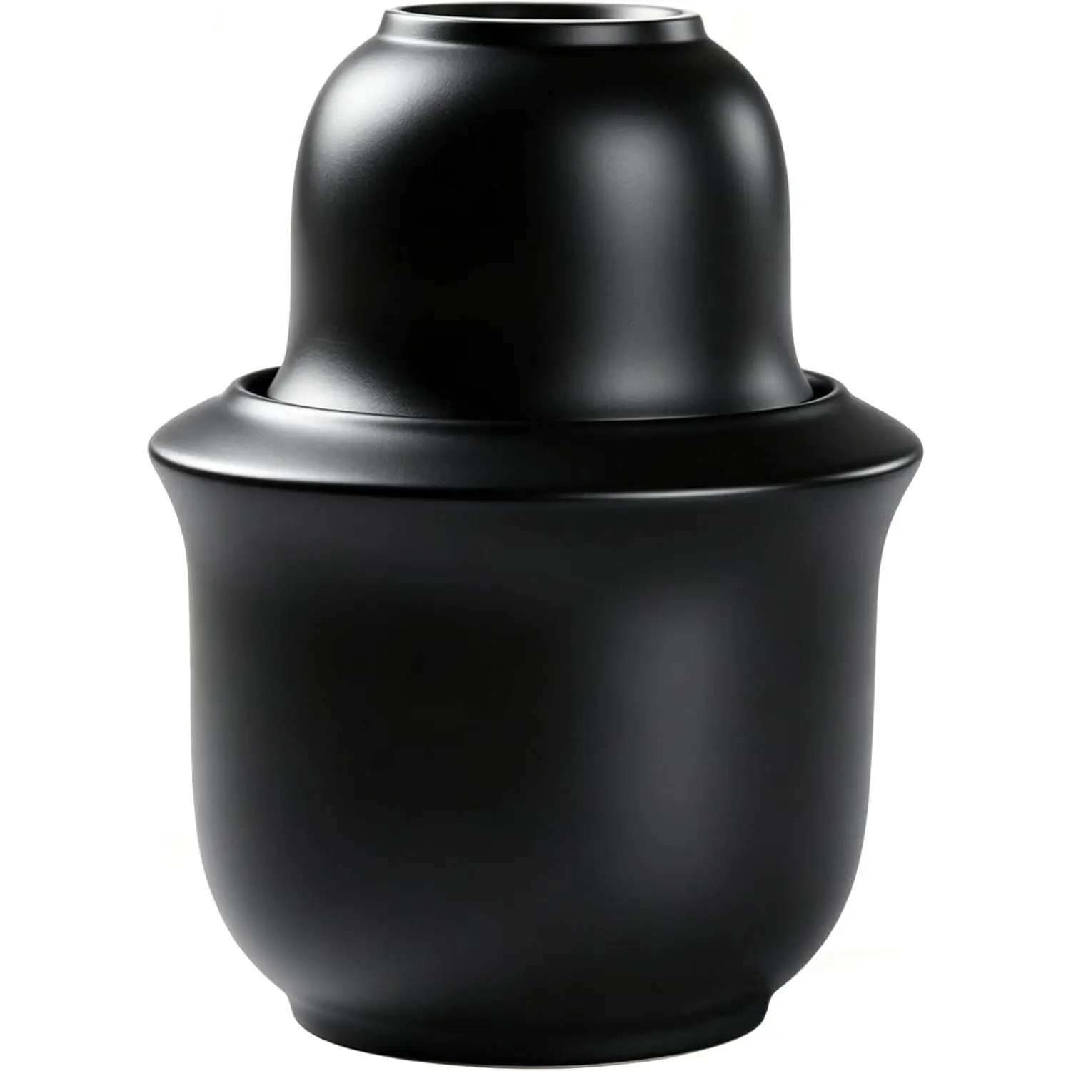 3 in 1 Ceramic Sake Set, Includes 1 Tokkuri Bottle, 1 Ochoko Cup & 1 Wine Warmer