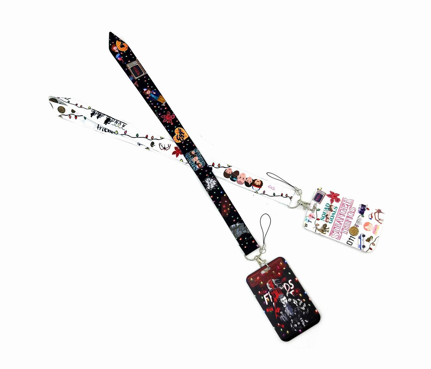Stranger Things Anime Cartoon Long Lanyard Card Holder Neck Strap Phone Lanyard with Metal Hooks and Printed Ropes for Hanging Phones and ID Cards - Ribbon Stranger Things Anime Cartoon Long Lanyard Card Holder Neck Strap Phone Lanyard with Metal Hooks and Printed Ropes for Hanging Phones and ID Cards - Ribbon