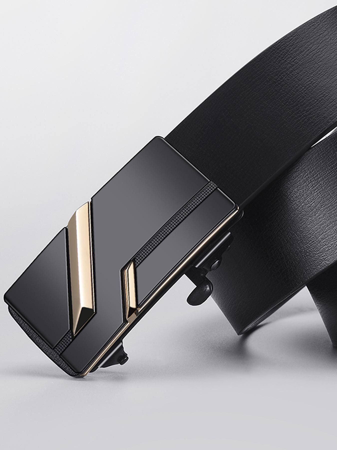 Men's Business Fashion Belt, Automatic Buckle Belt, Trendy Versatile Buckle, Casual Waistband for Jeans Trousers, Fashion Belt for Party, Daily Clothing Decor, Trendy All-match & Exquisite Belt for Gift