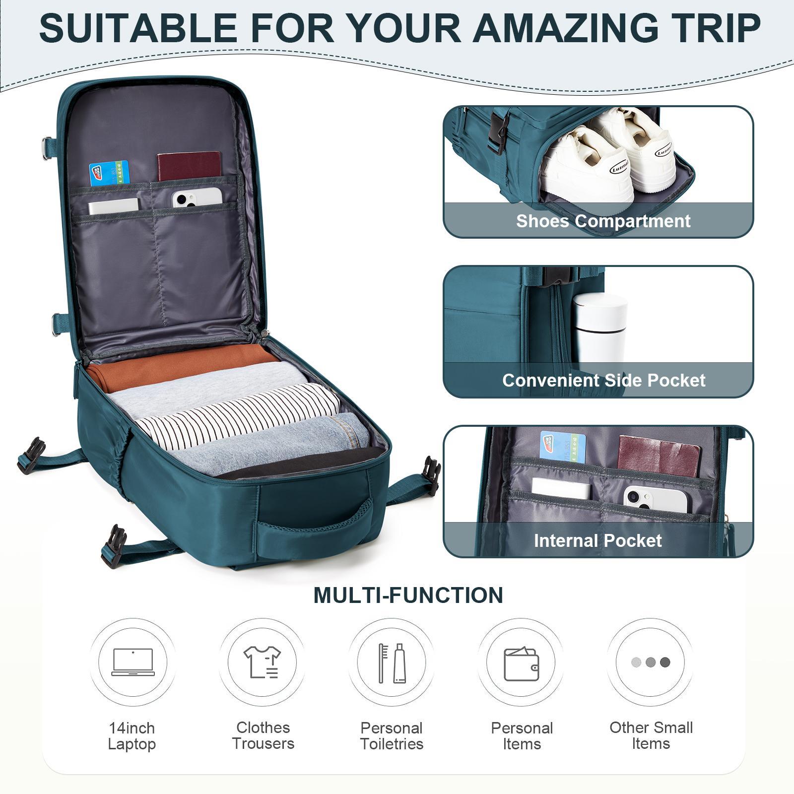 Women Men Hand Luggage Ryanair 40x20x25 Backpack Business Laptop Bag College Travel Backpack 40x30x20 Carry on Cabin Backpack