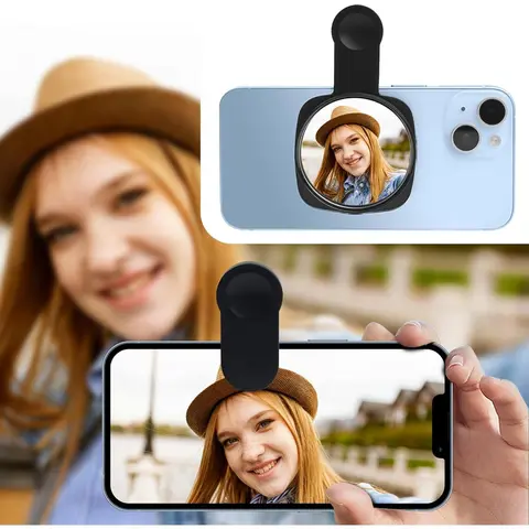Adjustable Plastic Mobile Phone Rear Camera Selfie Mirror Clip - Easy Clip Mobile Phone Accessory, Smartphone Accessory for HD Photos, HD Videos, Back Camera Viewing, Easy Storage, Outdoor Recreation