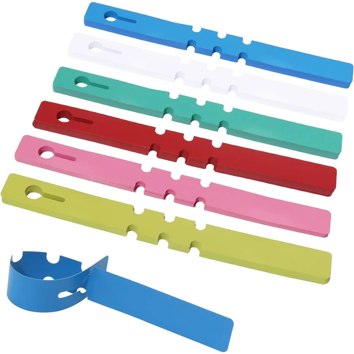 180 count Plastic  Labels, Wrap Around Tree Tags  Markers, Adjustable  Labels for , Garden, Outdoor (6 Colors)