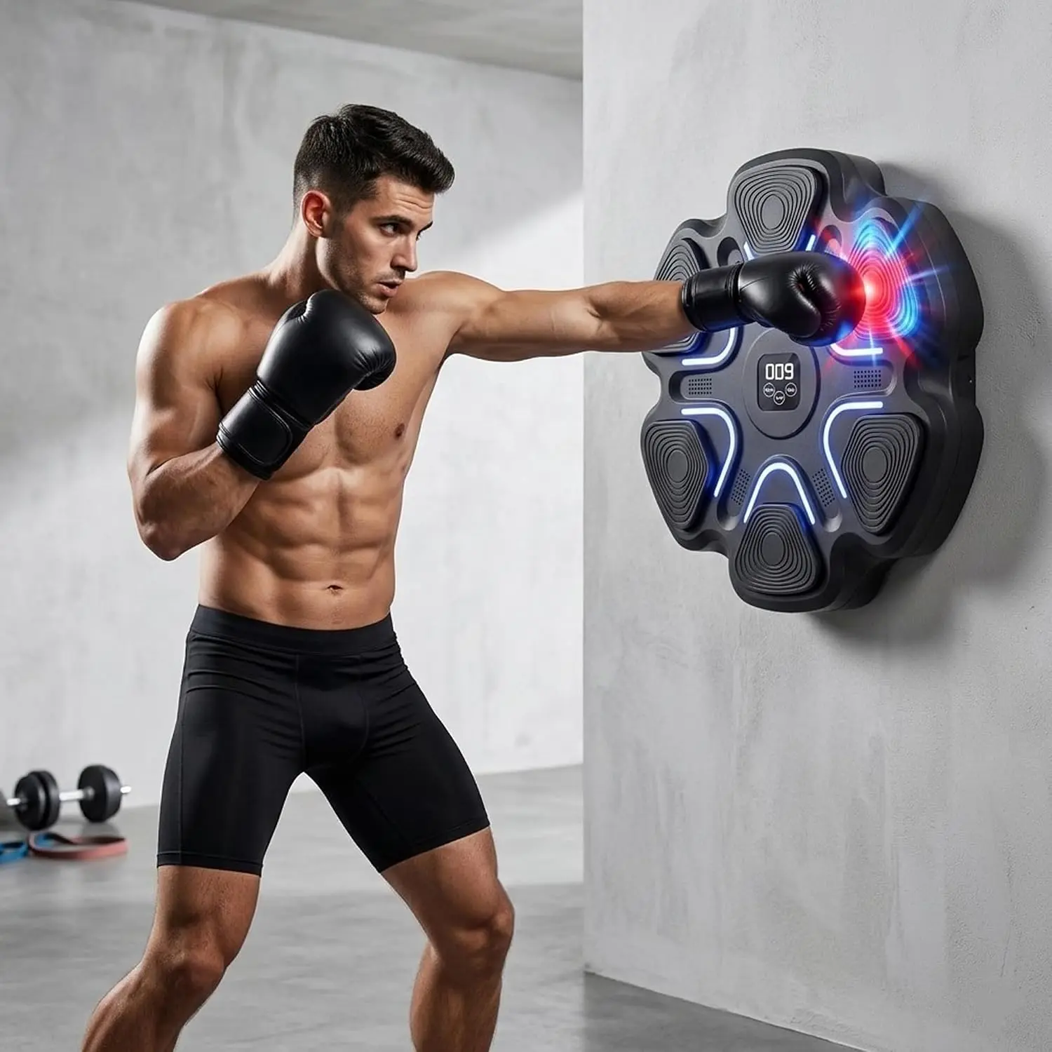 Music Boxing Machine for Adults – Wall Boxing Punching Pad, Machine Boxing Equipment for Training, Music Boxing Workout Trainer for Home or Gym - Gift for Dad