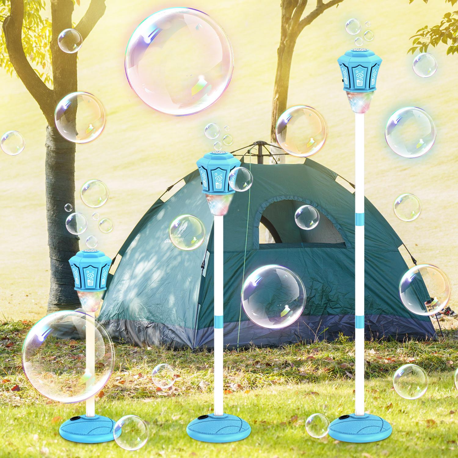 New Automatic Road Lamp Bubble Machine with Lights & Music, Outdoor Garden Bubble Toy, Perfect for Party, Wedding, Holiday Celebration