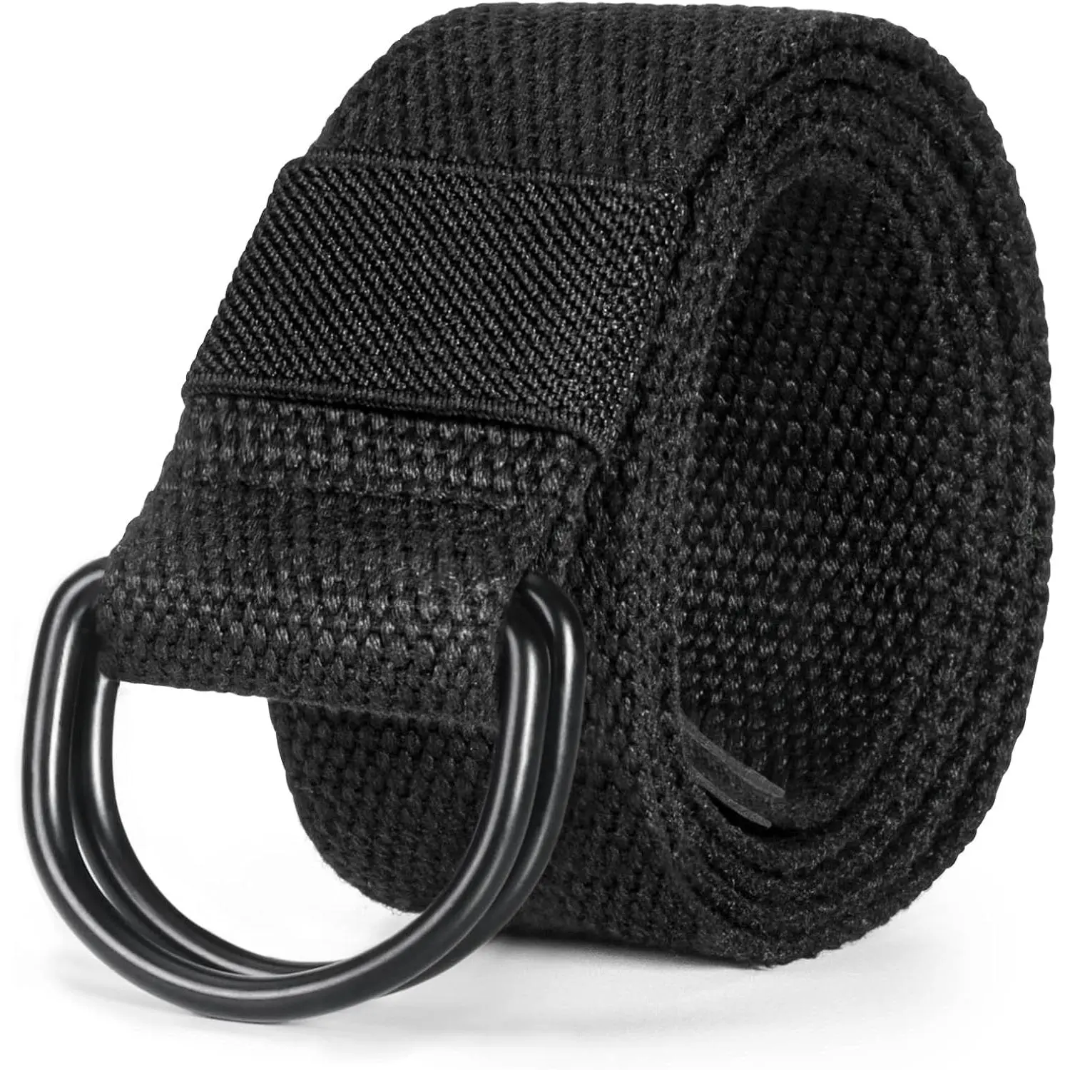Casual Solid Color Canvas Belt for Men & Women, 1.5" D-Ring Waist Belt, Breathable, Soft and Non-Deformable for Outdoor Sports, Unisex