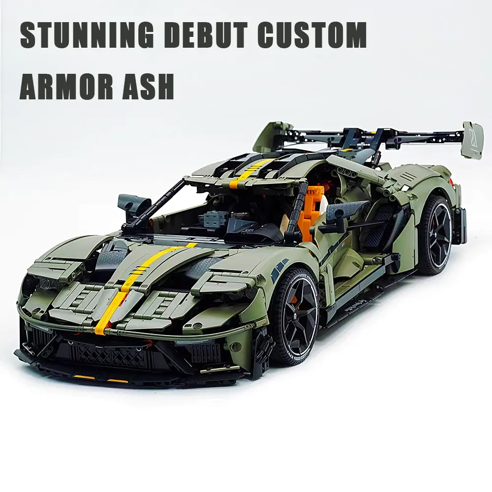 GULY 1:8 Hardcore Build Challenge Storm Grey Tuner Car 3402 Pieces Demanding Assembly Process Collector Edition Brick Building Set Collection Display Piece for Adult Collectors Gift for Car Collectors