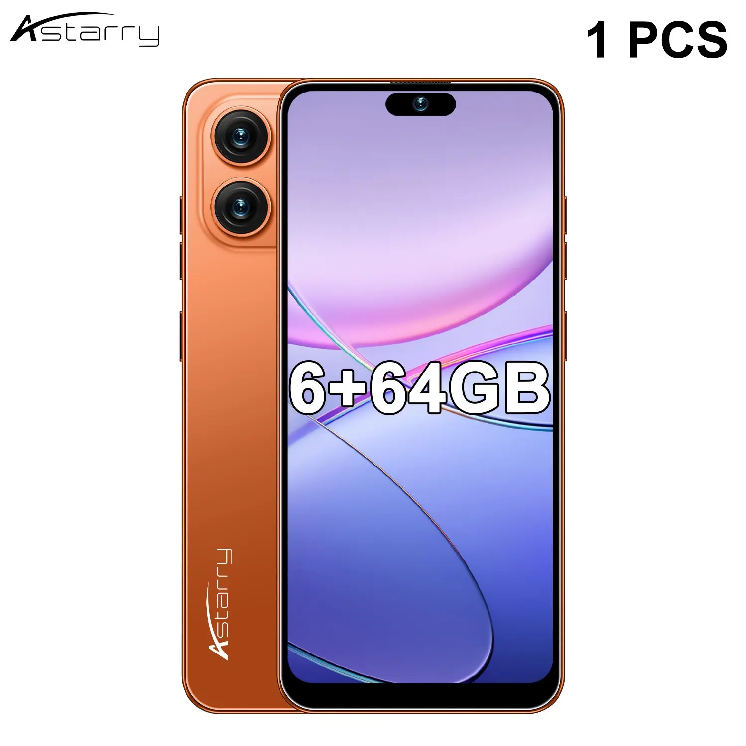 Astarry 17 Pro Max Smartphone – 6.93-inch Display, Android 12, MTK6762 Octa-Core Processor; 6GB RAM + 64GB Storage (expandable to 128GB); 16MP/20MP Cameras; Dual SIM, 4G Connectivity, 5000mAh Battery, and Fingerprint Unlock.