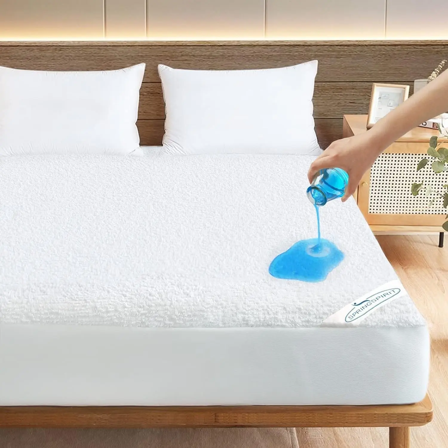 RV Bunk/Daybed/Cot Mattress Protector Cover 75x33 inch for Narrow Twin Camper Bed, 100% Waterproof & Absorbent and Noiseless Mattress Pad Protector, Machine Washable