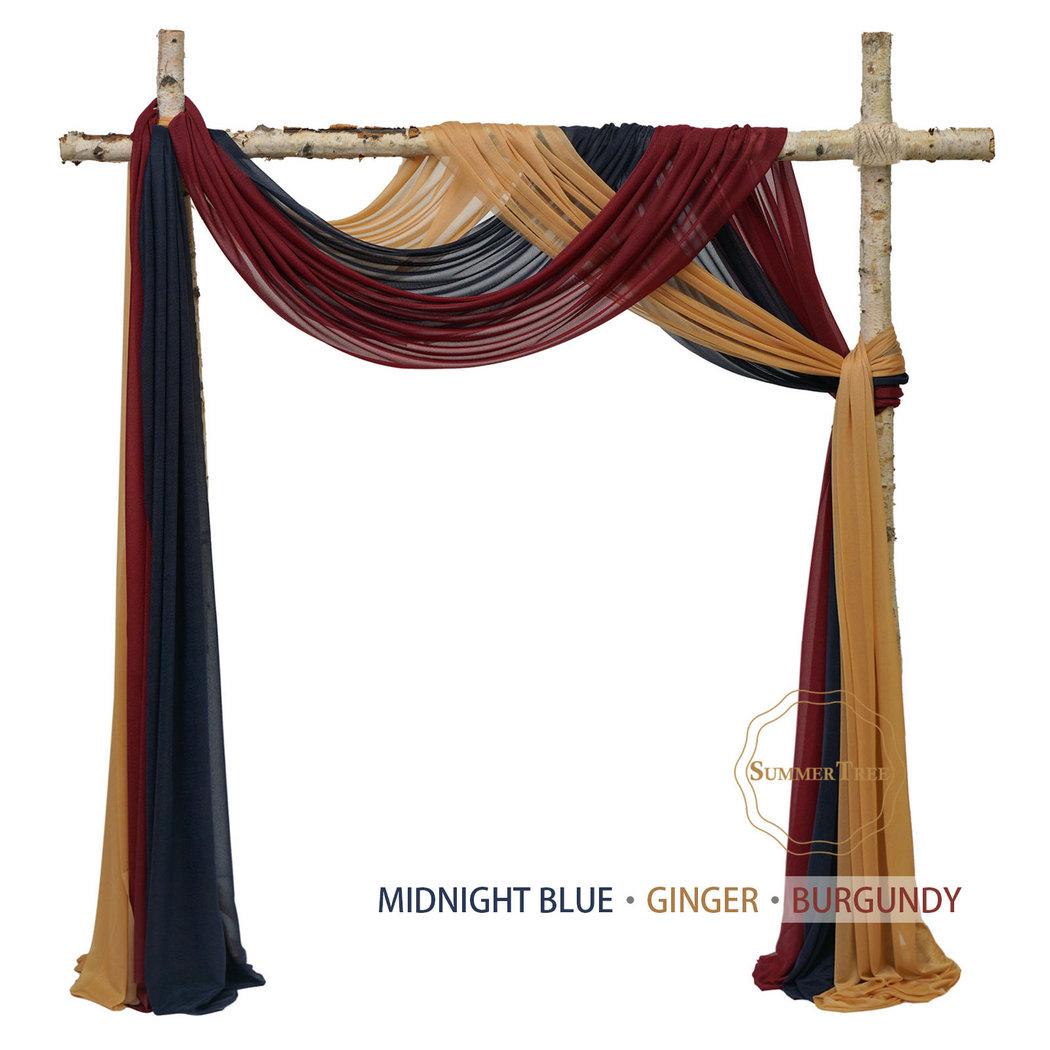 10 Meters Wedding Arch Drape Fabric Sheer Chiffon Tulle Curtain Draping Backdrop Party Supplies Home Drapery Ceremony Decoration