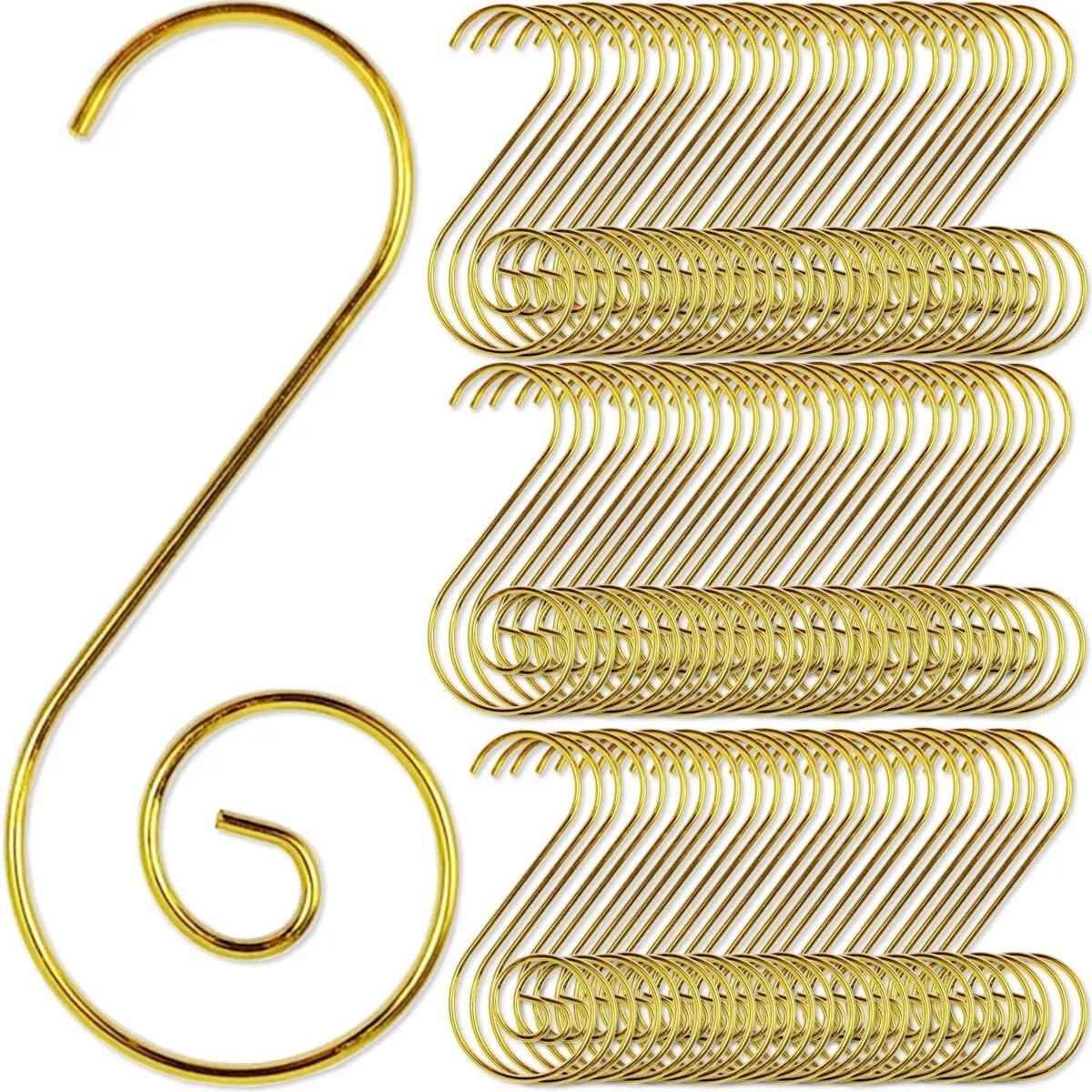 200 count Christmas Ornament Hooks - S-Hooks Metal Wire  Hooks for Christmas Tree Balls & Party Decorations ()