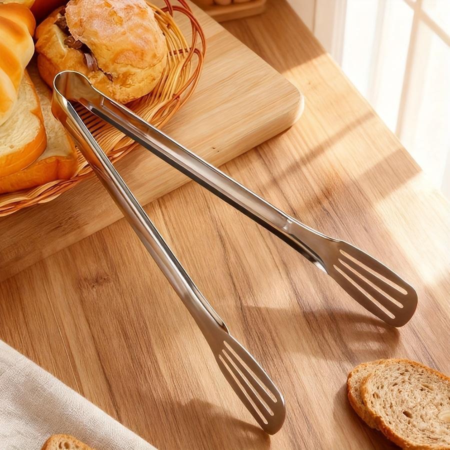 1/2pcs 7-Inch Stainless Steel Tongs | LDQ Buffet Clamps, Party and Grill Tongs, Dishwasher Safe, Suitable for Cooking Steak, Bread, Cake, Ideal for Home Kitchen and Hotel Restaurant