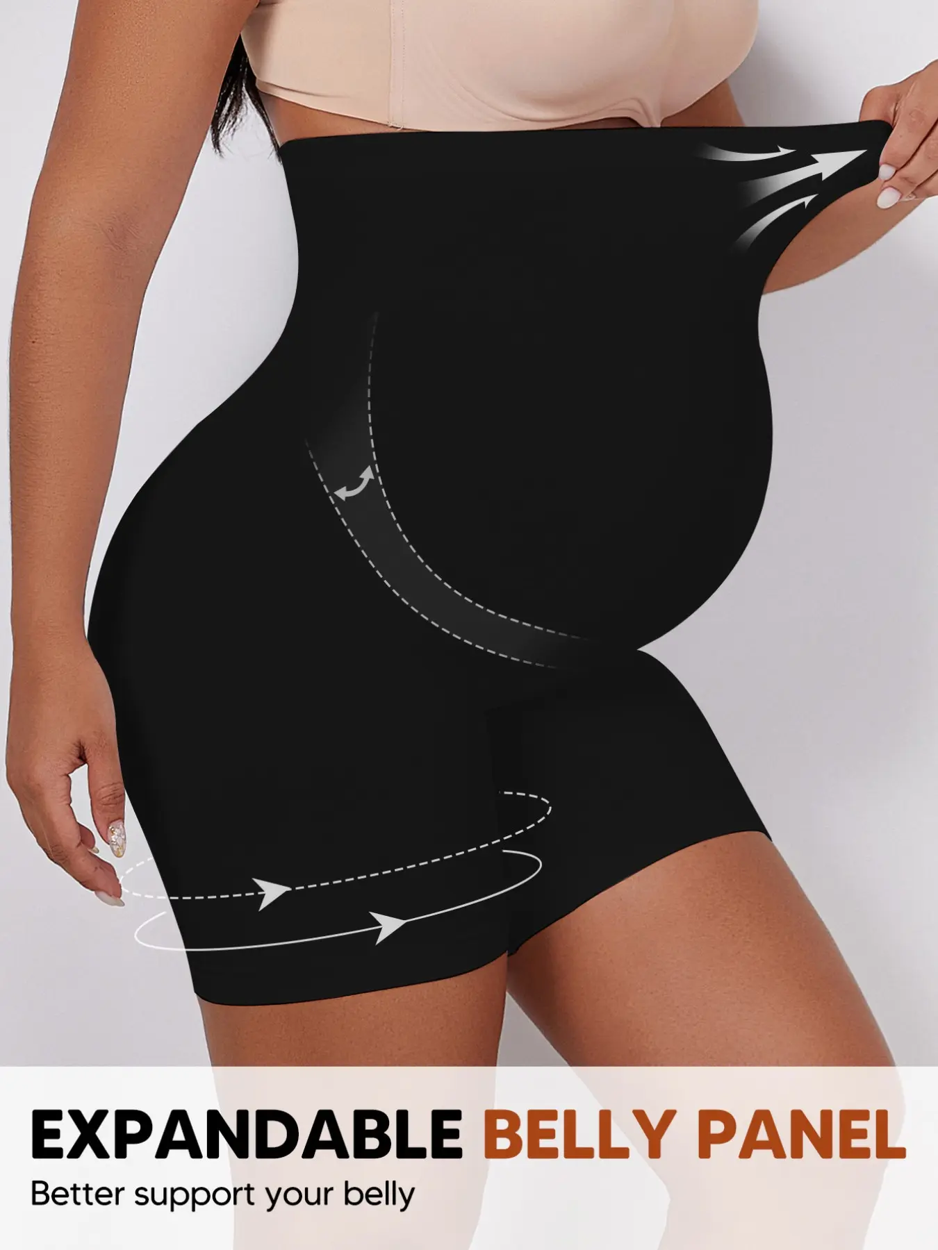 Women's Seamless Pregnancy Shorts, High Waist Abdominal Support, Casual Cycling Shorts, Shape Buttocks and Thighs, Daily Wear, Pregnancy Shapewear, Maternity Wear, Maternity Apparel, Maternity Clothes
