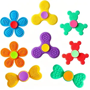 8PCS Silicone Spinners, Sensory Toys for Kids and Adults, Worry Stones for Anxiety, Quiet Fidget Toys for Classroom, Prizes in Bulk for School, Treasure Box Toysfidget toys