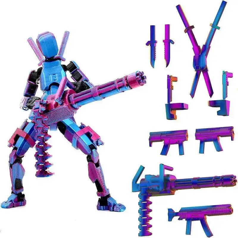 T13 Titan 13 Action Figure 3D Printed Robot Model Multi-Jointed Movable Fidget Toy Collectible Desktop Decoration Gift