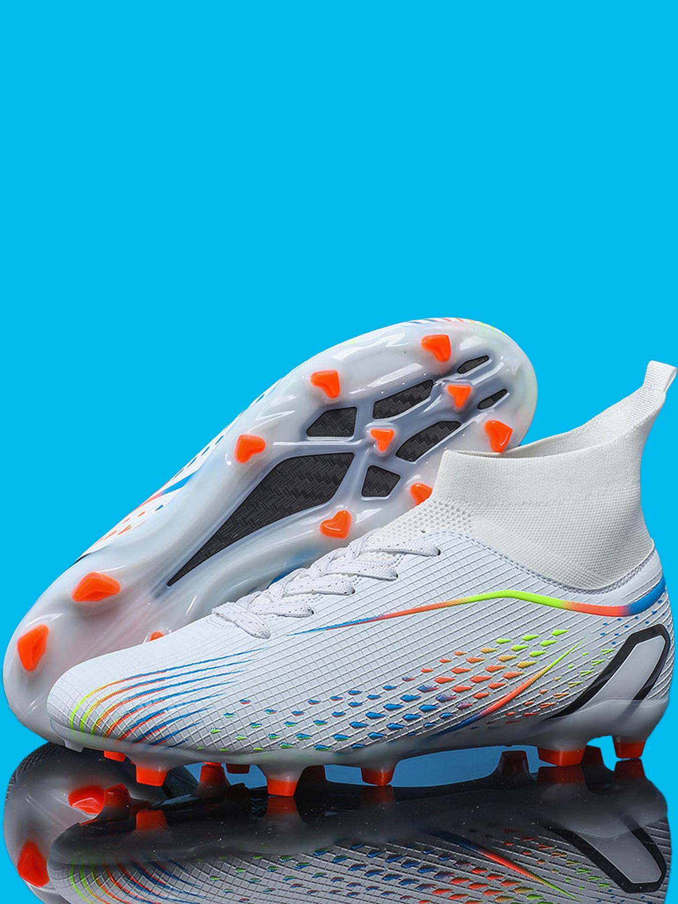 Men's Slip on  High Top Football Shoes, Soccer Cleats, Football Boots, Lightweight Non-slip Football Shoes, Breathable Comfortable Sports Shoes for Adults