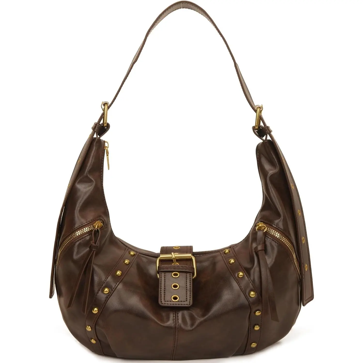 Purse Hobo Shoulder Bag  Women Clutch Small Purses Trendy Punk Bags
