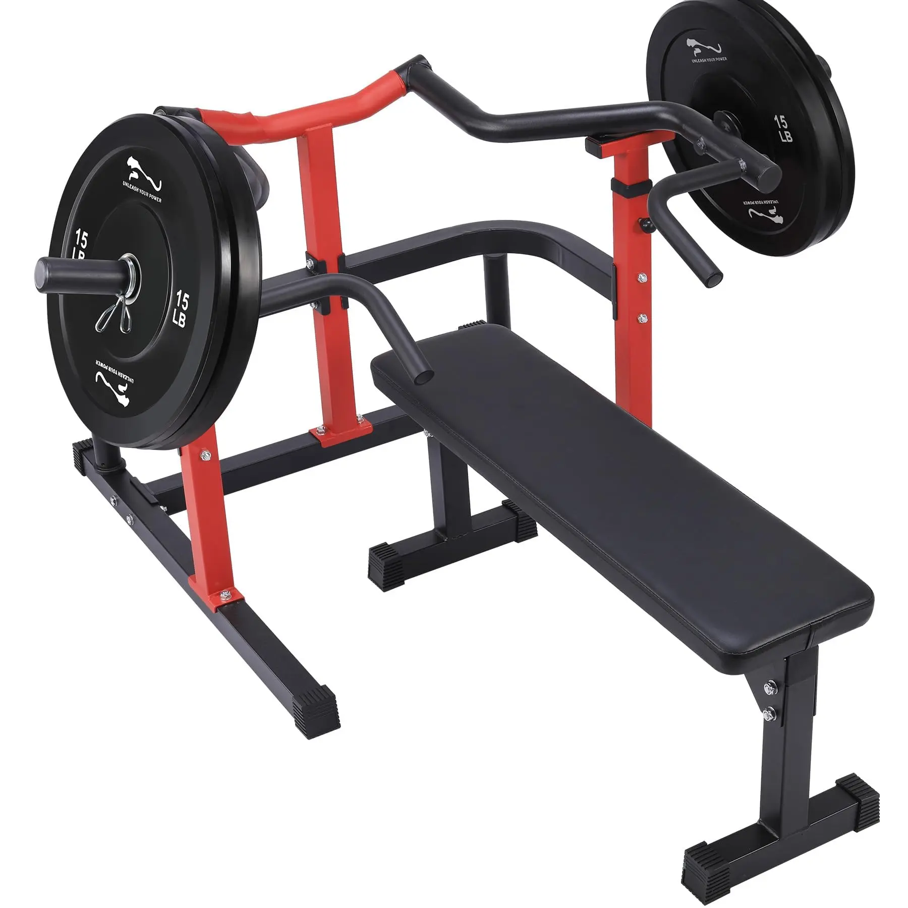 GARVEE Functional Chest Press Machine - Home Gym Fit Workout Machine, Muscle Trainer with Independent Converging Arms, Adjustable Bench for Upper Body Weight Training