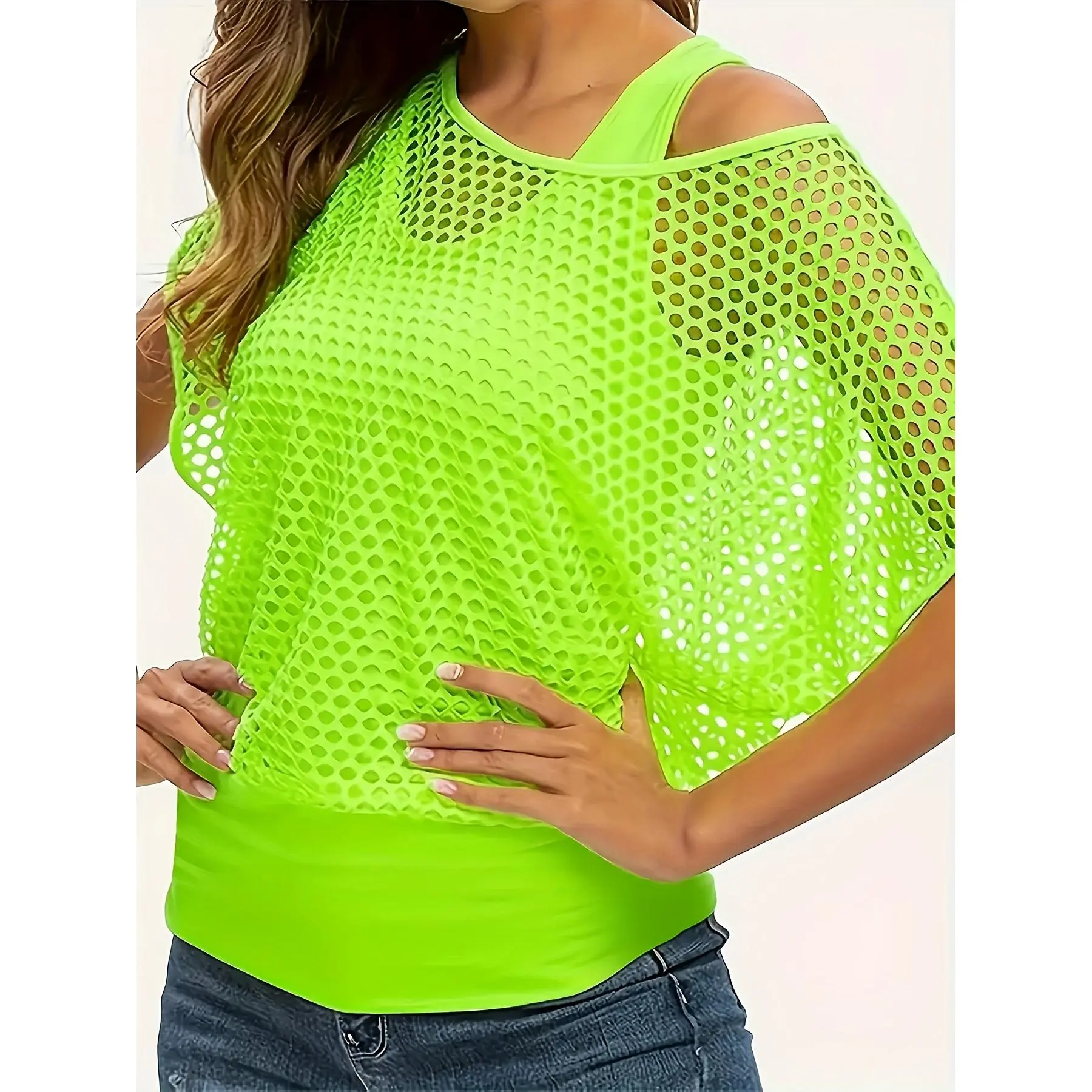 Womens Summer Scoop Neck Short Sleeve Sweater Casual Crochet Hollow Out Knit Tops Pullover Shirts Beach Coverup