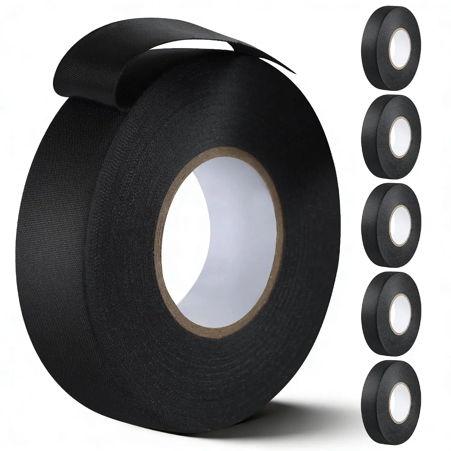 6-Pack Wire Harness Tape, Cloth Electrical Tape Automotive, Thicked 9.8 mil x 3/4 in x 66ft, No  Fabric High Temp Wiring Loom Tapes, B106