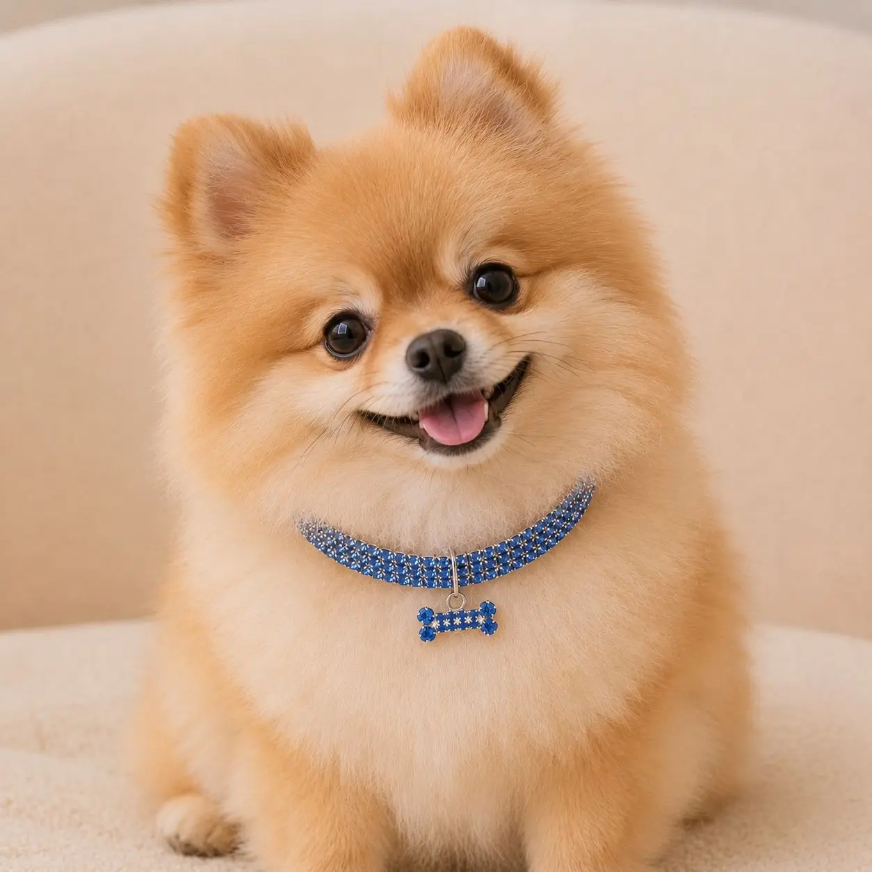 Shiny Rhinestone Pet Necklace, Luxurious Fashion Pet Accessory, Adjustable Collar for Cats and Dogs, Trendy Lightweight Jewelry