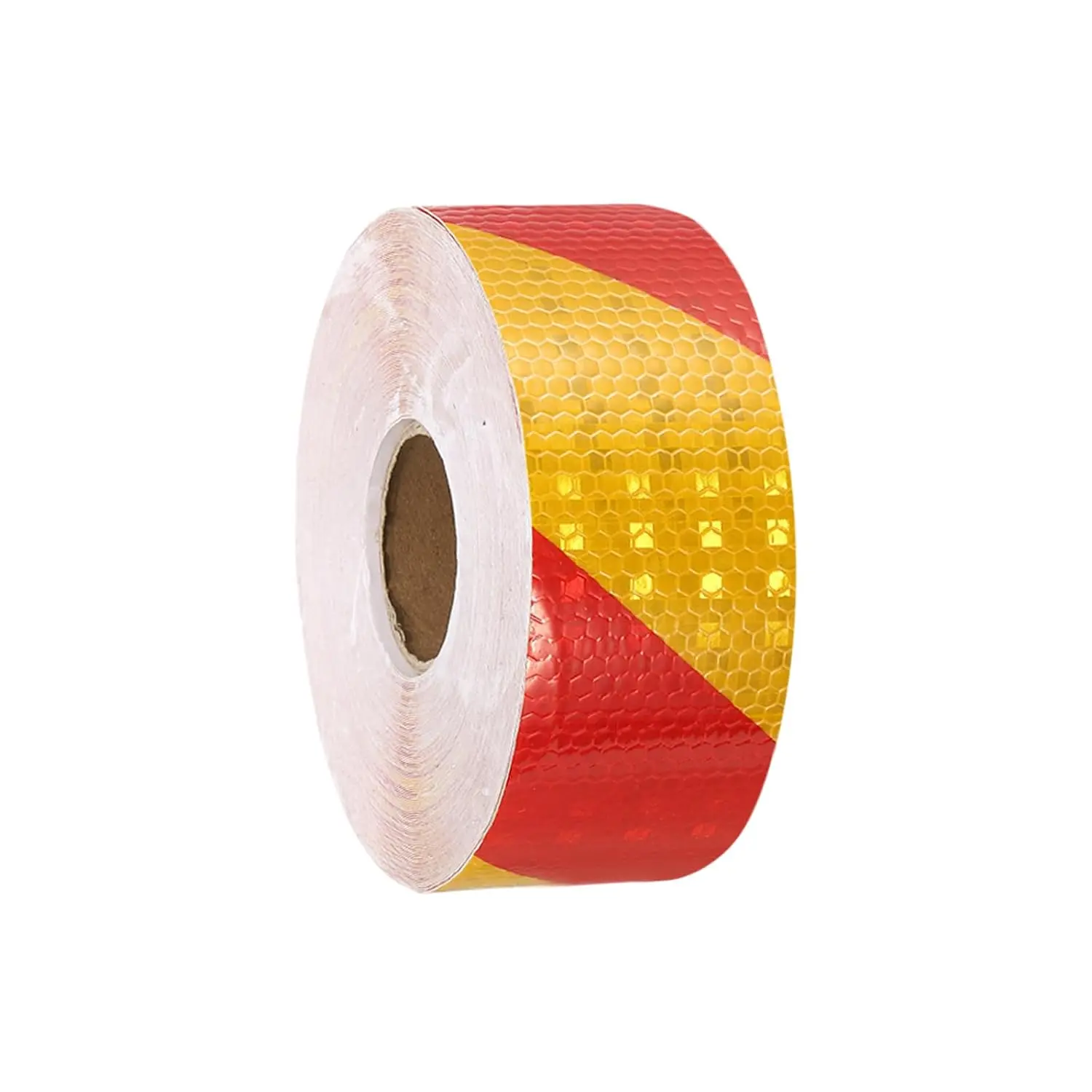 Self-Adhesive Reflective Tape for Baby Gear Safety - 2 in x 82 ft Yellow Red Twill Tape, Night Reflector for Cars, Trucks, Trailers