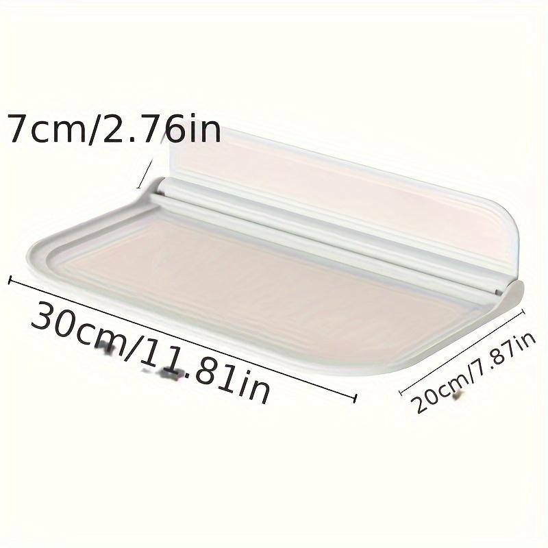 1 Piece Foldable Wall Rack, No-Drill Wall-Mounted Plastic Floating Rack, Household Bathroom, Hand Towel, Storage Rack