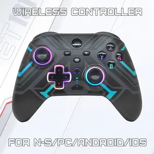 Multi-Platform Wireless Game Controller, 1000mah Long Battery, RGB Lighting, Programmable Back Buttons, Vibration, Motion Control, Mechanical Armor Design