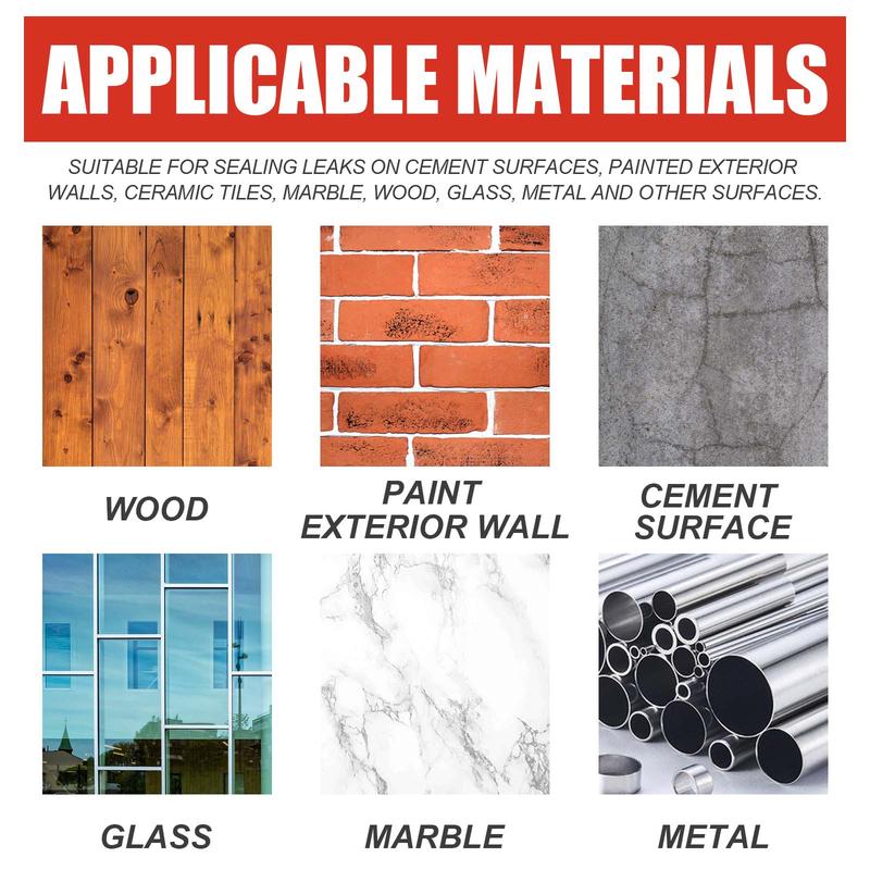 Transparent Waterproof Glue (100g Set) for Roof, Bathroom, Kitchen Wall Waterproofing, No Tile Breaking, Leak Repair Coating