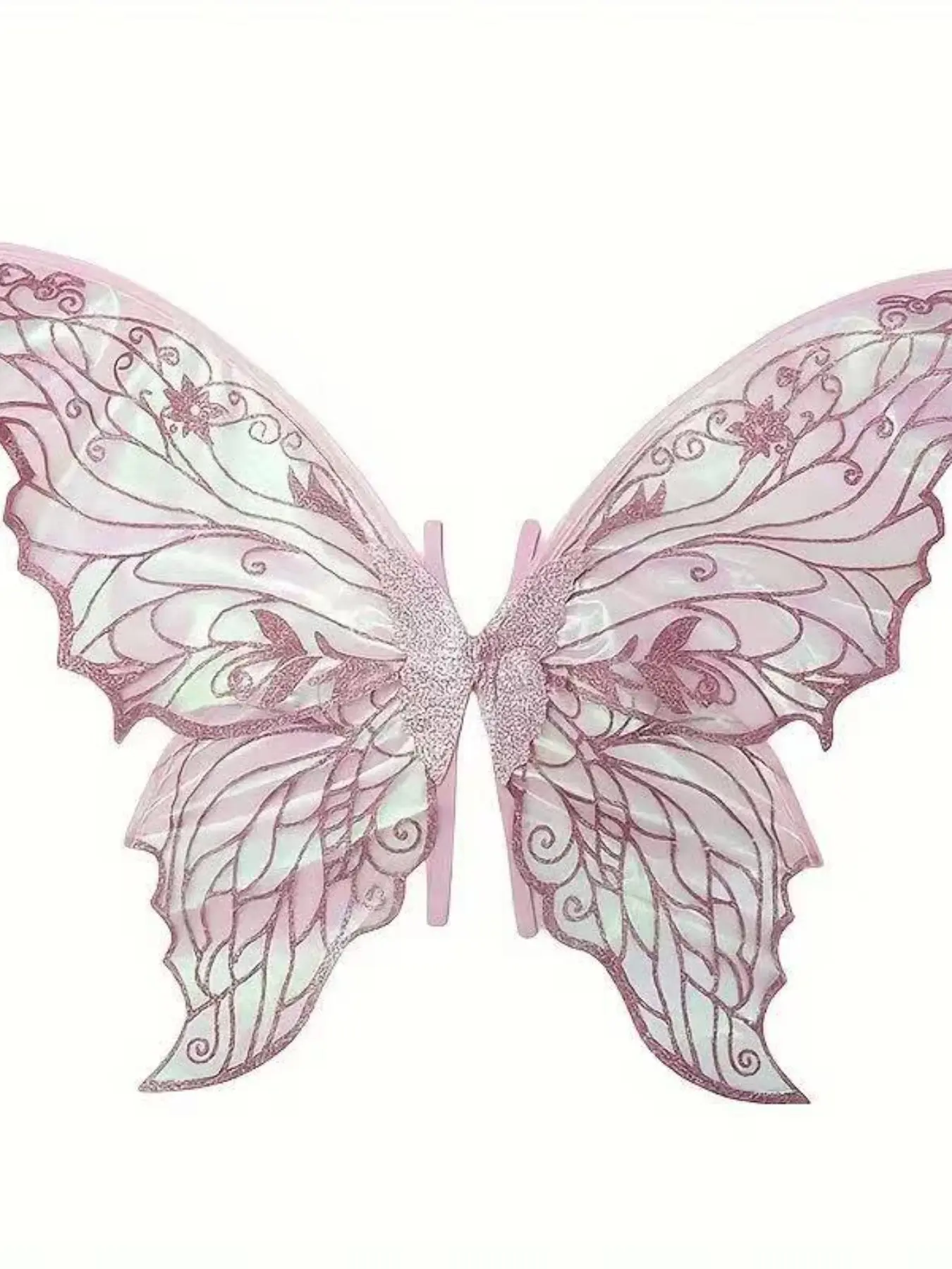 Shiny Butterfly Wings for Women, Gold Glitter Fairy WINGS, Carnival Costume Party Accessories, Halloween Christmas Party Props, Battery-Free