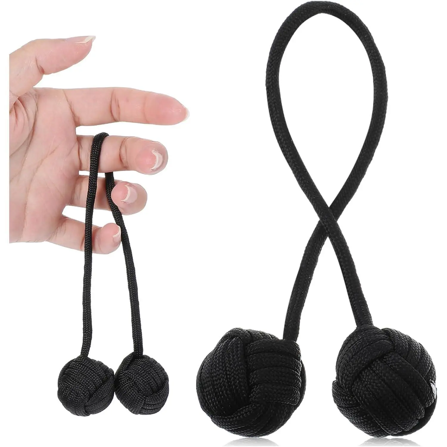 Gjinxi Fidget Beads Skill Toys Worry Fidget Beads Spin & Bump for Adults Fidgets Toys for Men Women Portable EDC Leisure Toy Worry Stress Satisfying Finger Toy with 2 Steel Balls & Rope