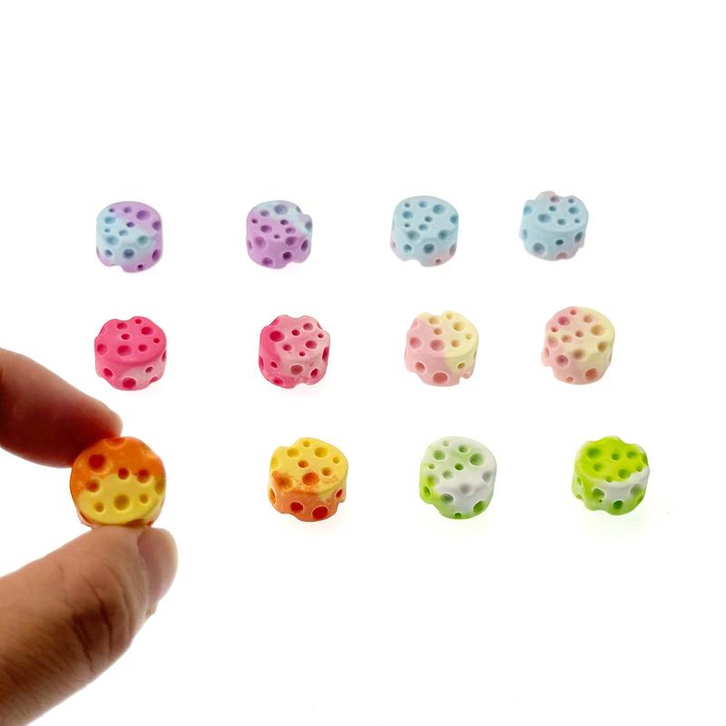 Mini Cheese Design Refrigerator Magnet, 12pcs/set Cute Mini Cheese Fridge Magnet, Home Decor for Kitchen, Office, School