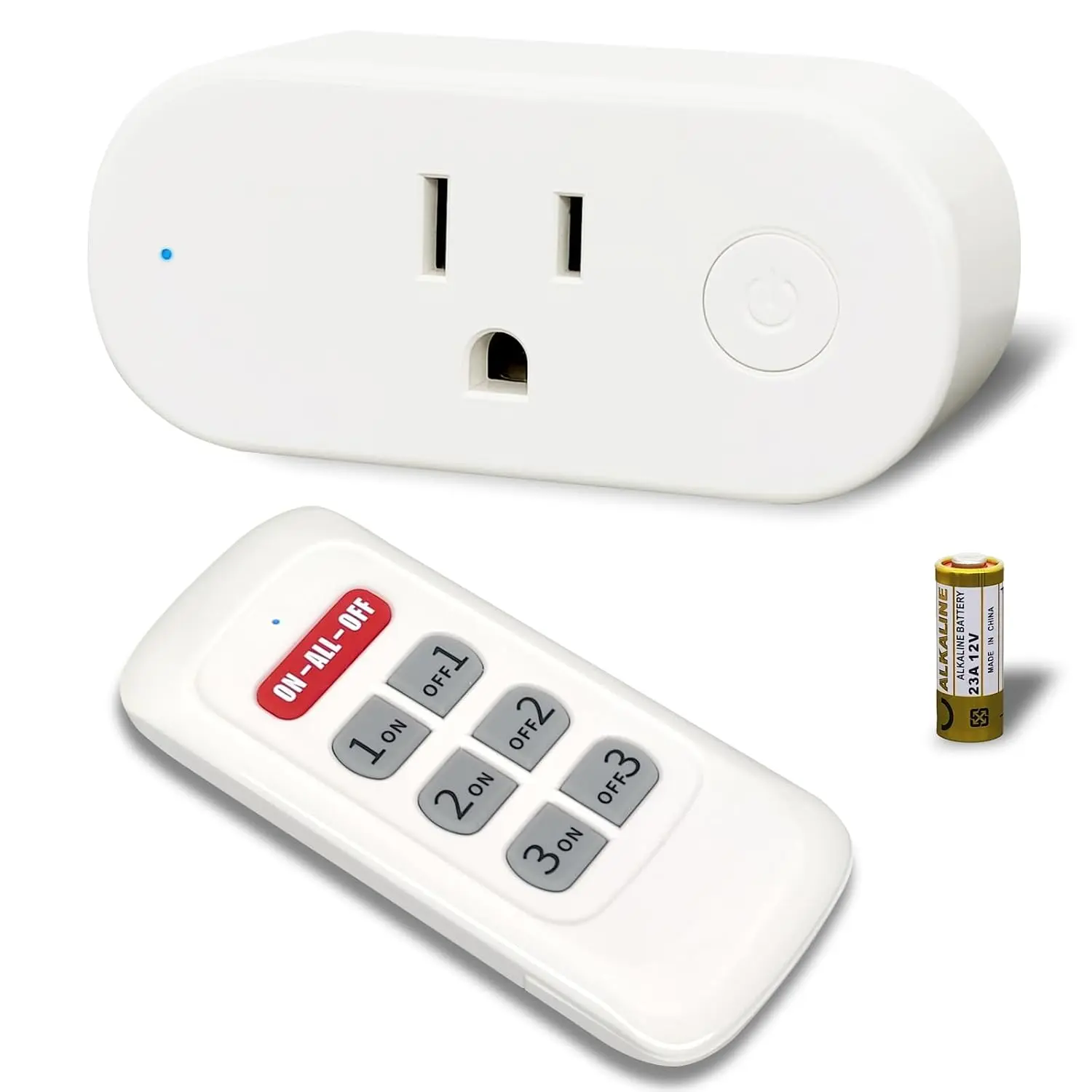 Remote Control Outlet Plug, Remote Light  , Electrical Outlet with Remote, 200ft Range,  /Off Remote Control, Indoor Use, for Christmas Tree Light/Lamp, Fan, FCC Listed