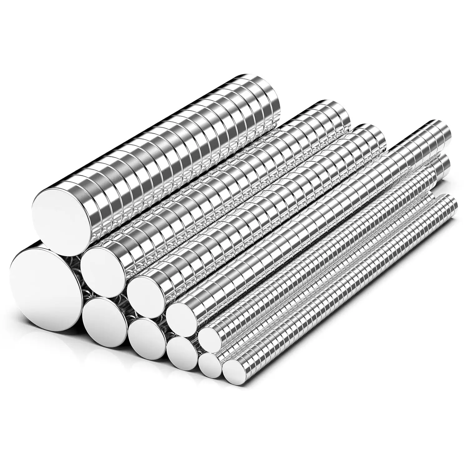 Magnets for Crafts, 350Pcs Mini Round Discs 6 Different Size Small Neodymium Magnets for Crafts, 3D Printing, Fridge, Office - Triple-Layer Anti-RustGift
