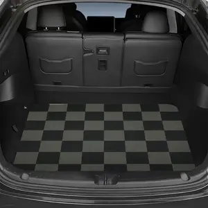 Premium -And- Checkered Car Trunk Mat, Waterproof & Anti-Slip, Protects Vehicle Interior, Keeps Trunk Clean, Car Decor Accessory