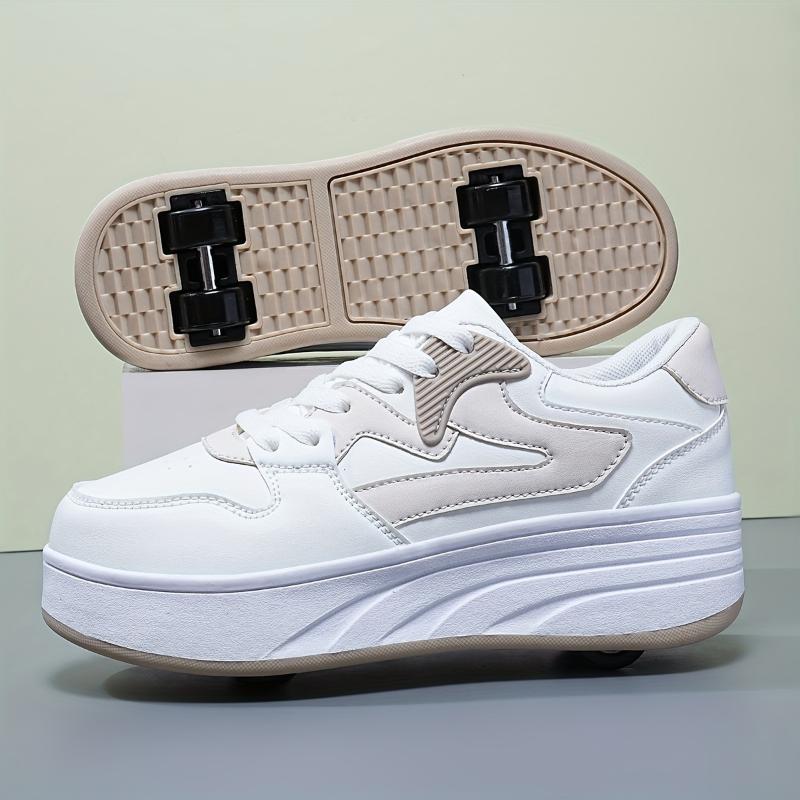 Retro Roller Skate Sneakers - Versatile, Detachable Wheels Outdoor & Streetwear, Comfortable, All-Season