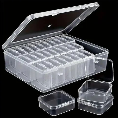 Clear Jewelry Storage Box, Jewelry Storage Unit, 1 Set of Transparent Multi Compartment Jewelry Organizers for Earrings, Rings and Necklaces, Adjustable Organizer, Home Organizer, Durable Plastic Storage Organizer, Clear Plastic Boxes, Clear Storage Bins