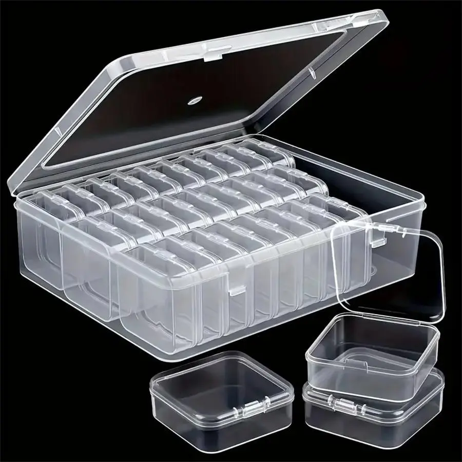 Clear Jewelry Storage Box, Jewelry Storage Unit, 1 Set of Transparent Multi Compartment Jewelry Organizers for Earrings, Rings and Necklaces, Adjustable Organizer, Home Organizer, Durable Plastic Storage Organizer, Clear Plastic Boxes, Clear Storage Bins