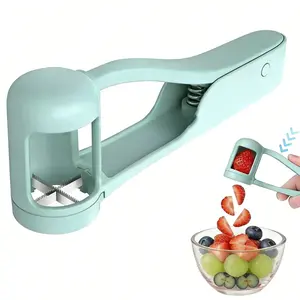 Strawberry & Grape Slicer – 2-in-1 Stainless Steel Fruit Cutter for Strawberries, Grapes & Cherry Tomatoes