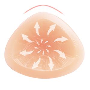 Silicone Breast Form Triangle Mastectomy Prosthesis Bra Pad Enhancer Only 1 Piece