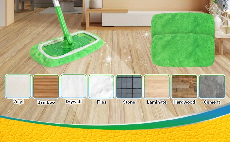 15-piece set of reusable microfiber mop pads, suitable for floor mops--dry cleaning cloth and wet mop cloth, suitable for household cleaning--washable wet mop pads, used for floor wiping (mop not included)