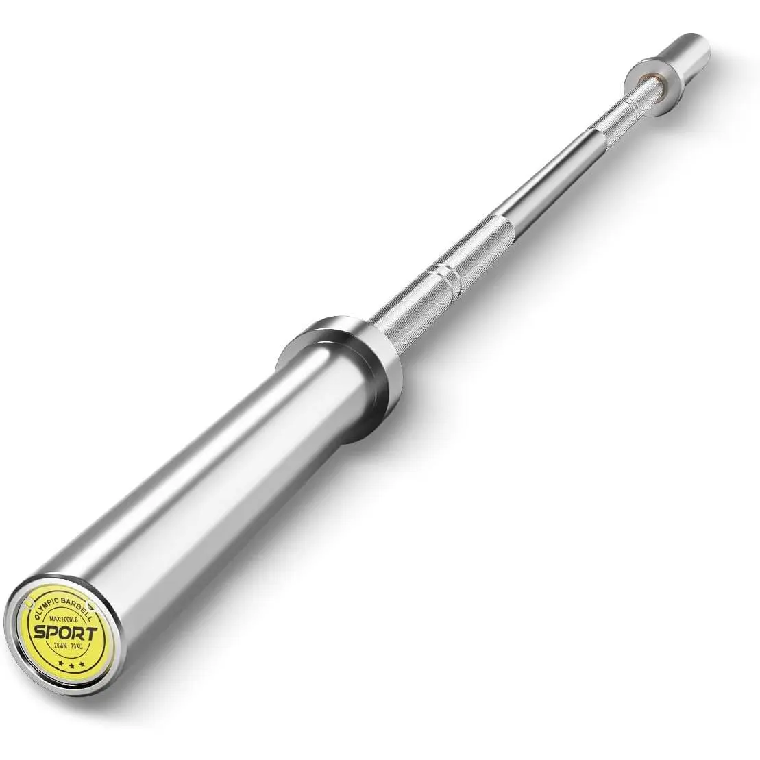 7ft Olympic Barbell for Weightlifting, Power Lifting Home Gym, 1000 LBS Capacity Strength Training Weight Bar for Squats, Deadlifts, Presses, Rows, Curls, 45 LB, Fit 2 in Weight Plates