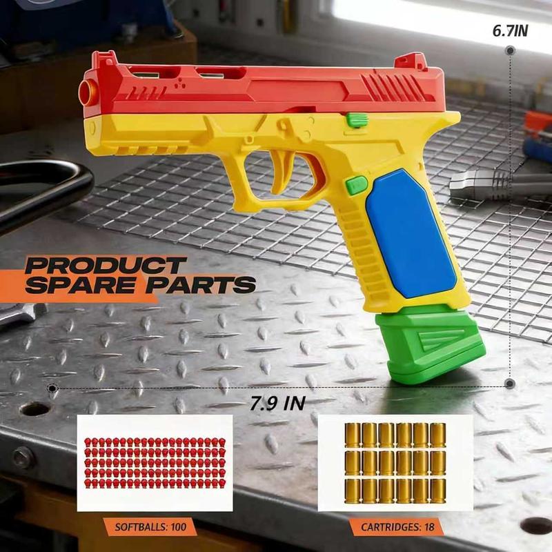 Soft Bullet Gun, Automatic Shell Bullet Toy Gun, Educational Shooting Game Toy, Very Suitable for Outdoor Multiplayer Cooperative Games Under 8 Years Old