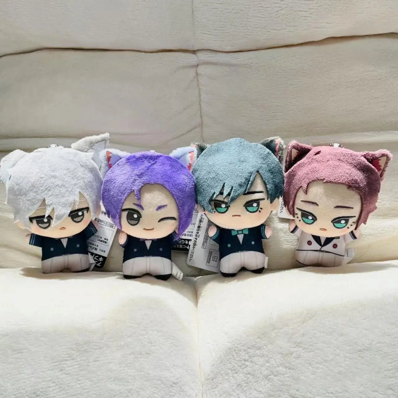 "Blue Lock" Plush Doll (10cm) Nagi Seishiro Bachira Meguru Chigiri Hyoma with Cat Ears Cotton Doll Keychain Pendant Gift